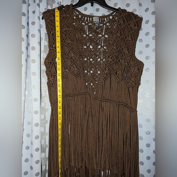 Macrame Fringe Vest/Kimono - Picture 4 of 8